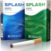 Splash by Djarum Herbal Cigarettes - Trial Pack - Classic Menthol & Smooth Menthol - Tobacco & Nicotine Free (2 x 20 Herbal Cigarettes)