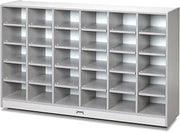 Jonti-Craft Rainbow Accents 0430JCWW000 30 Cubbie-Tray Mobile Storage - Without Trays - Gray