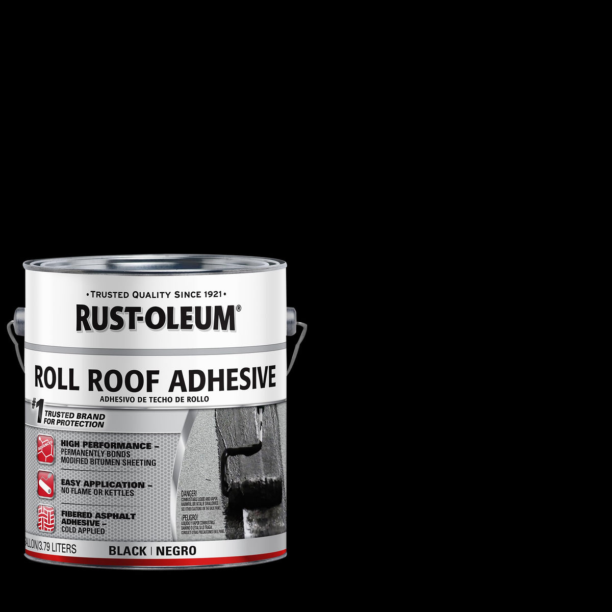 Roll Roofing Adhesive by Rust-Oleum – Gallon (Pack of 2), Black, Pack of 2, Model 347428-2PK