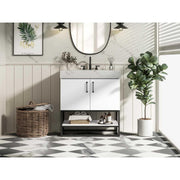 Caroline Bathroom Vanity White by Lighting Design – Wood, White, Model VF29230WH