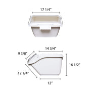 2 gallon/40 cup shelf ingredient bin by Thunder Group – 2.0 gallons, Polypropylene and Polycarbonate (PC), Ivory, Model PLIB002S