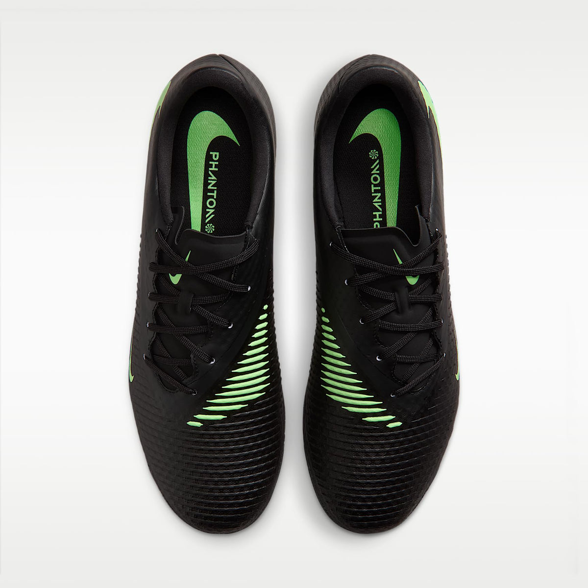 Phantom 6 Low Academy Artificial-Grass Soccer Cleats (Black/Black/Illusion Green) Size by Nike – Black/Black/Illusion Green, Model HQ2322