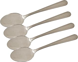 Winco 7 1/2" Silver Stainless Steel Dinner Spoon (Set of 12) (Pack of 4)