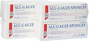 Henry Schein All-Gauze Sponges, 3" x 3", 12-Ply, Non-Sterile, 200 Ct