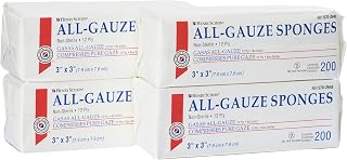 Henry Schein All-Gauze Sponges, 3" x 3", 12-Ply, Non-Sterile, 200 Ct