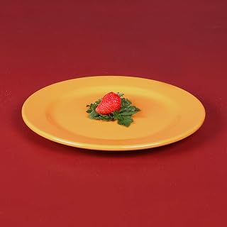 Elite Global Solutions D1075PL-Y Round Rim Plate, 10 3/4" Dia. x 3/4" h., Melamine, Yellow (Pack of 6)
