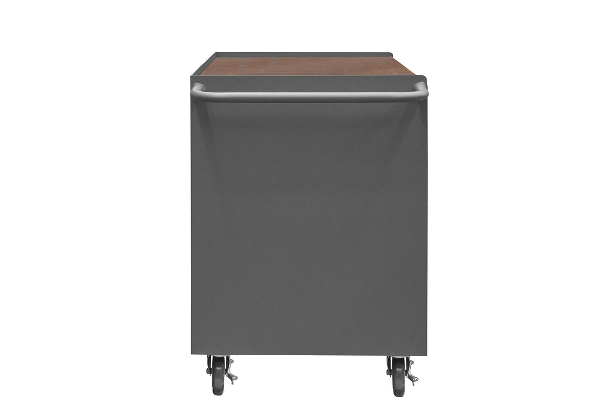 Mobile Bench Cabinet by Durham – Alloy Steel, Grey, Model 3113-TH-95