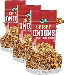 Fresh Gourmet Crispy Onions | 24 Ounce | Low Carb | Crunchy Snack and Salad Topper (Pack of 3)