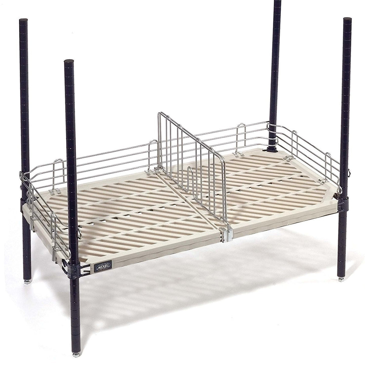 Plastic Mat Ledge Size: 4" H x 54" W x 1.5" D by Nexel – 4, Alloy Steel, Clear, Model PML54Z
