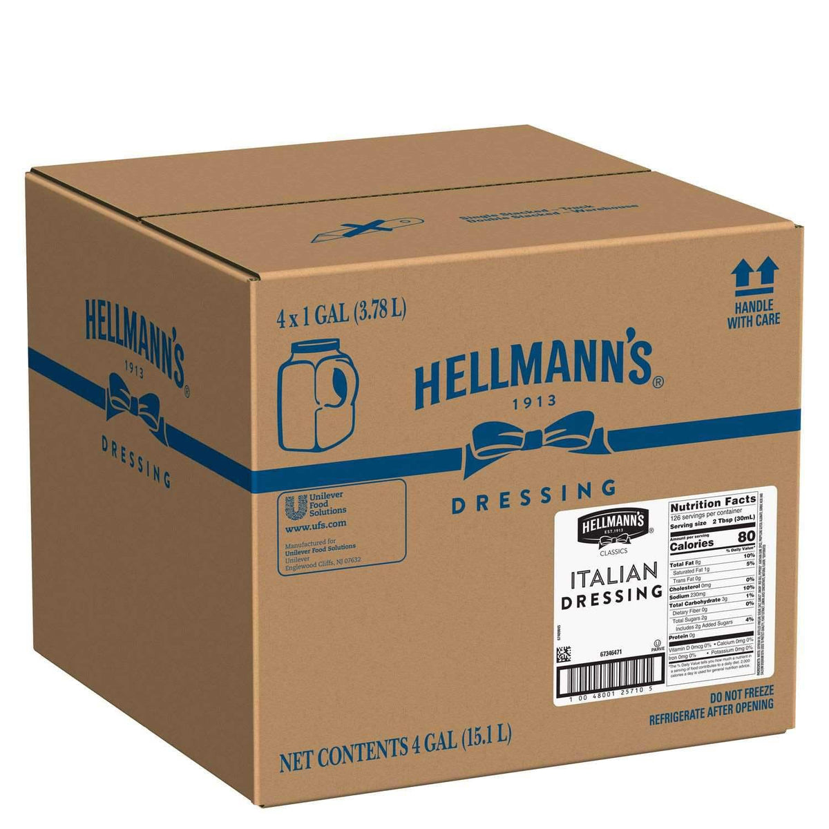 HELLMANN'S Italian / 128 Ounce (Pack of 4) / 1 Italian