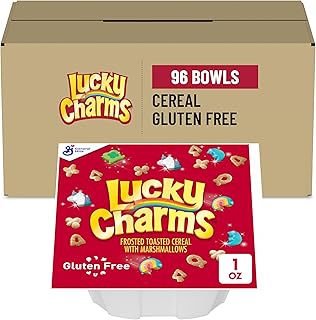 Lucky Charms Cereal, Gluten Free, Single Serve Bowlpak, 96 Ct