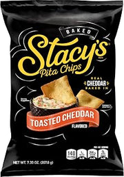 Stacy's Pita Chips, Toasted Cheddar, 7.33 Ounce (Pack of 5)