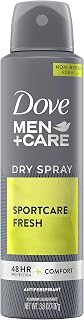 Dove Men+Care SportCare Dry Spray Antiperspirant Deodorant 48-hour sweat and odor protection Fresh Antiperspirant for men with Triple Action Moisturizer 3.8 oz