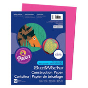 Prang Construction Paper by DIXON TICONDEROGA CO - PACON – 9 x 12 inches, Paper, Hot Pink, Pack of 10, Model PAC9103-10