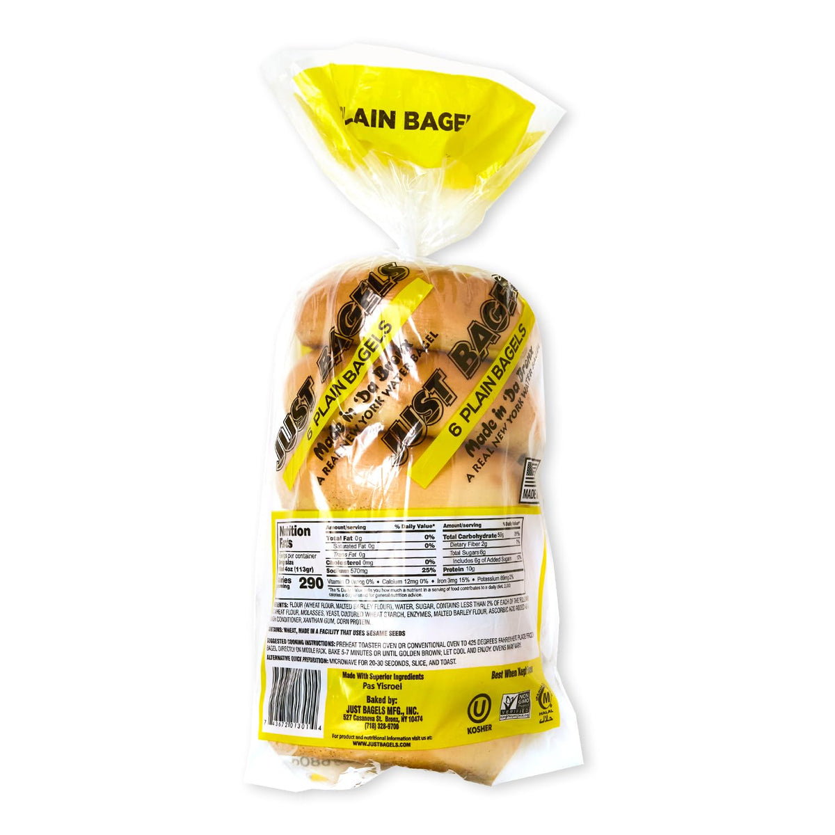 Mixed Bundle - 2 Bags of Plain & 2 Asiago - 24 Total Bagels Non-GMO by Just Bagels – 24