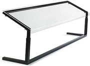 Carlisle FoodService Products Buffet Bar Adjustable Sneeze Guard for Catering, Buffets, Restaurants, Plastic, 73.25 Inches, Black