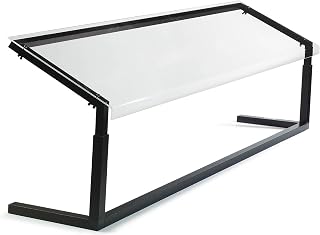 Carlisle FoodService Products Buffet Bar Adjustable Sneeze Guard for Catering, Buffets, Restaurants, Plastic, 73.25 Inches, Black
