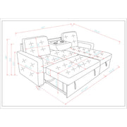 U0707 Brown Reversible Sofa Bed by Global Furniture USA – Metal, Brown, Pack of 2, Model AMZ-U0707-BROWN-REVERSIBLE SOFA BED