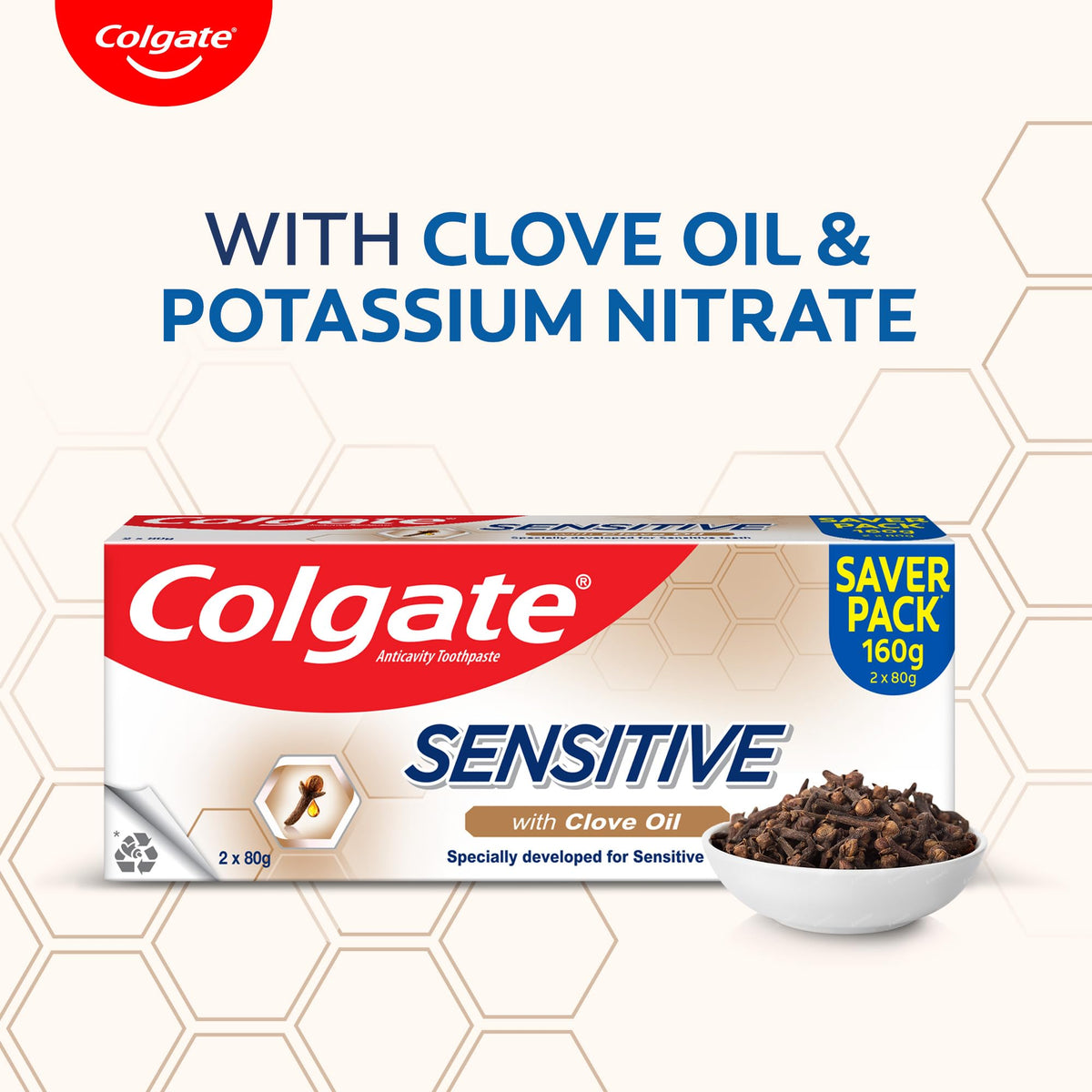 Sensitive Toothpaste with Clove Oil by Colgate – 1.7 Ounce (Pack of 1), Model IN00697A