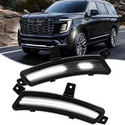 Dynamic White LED Side Marker Lights for 2025-2026 Yukon Tahoe Escalade | Front Fender Side Marker Lamp Kit, Smoked Lens, White LED Parking Lights, Plug & Play Style, Driver & Passenger, 2-Pack
