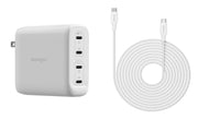 140W USB-C GaN Power Adapter 4 Port Charger with Cable by Kensington – Commercial Grade