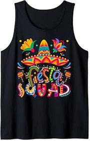Fiesta Squad Cinco De Mayo Mexican Party For Women Men Kids Tank Top
