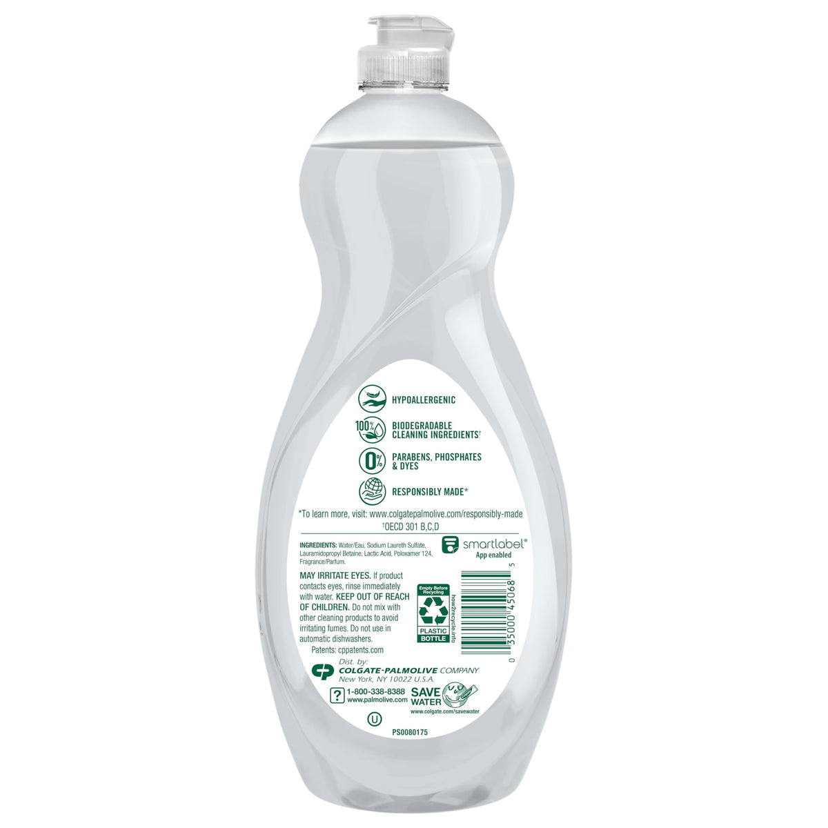 Palmolive Pure + Clear Spring Fresh / 32.5 Fl Oz (Pack of 1) / White Dish Soap