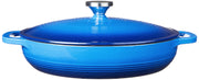 Enameled Cast Iron Covered Casserole by Lodge – 3.6 quarts, Cast Iron, Caribbean Blue, Pack of 2