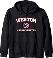 Weston Massachusetts (MA) Zip Hoodie