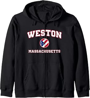 Weston Massachusetts (MA) Zip Hoodie