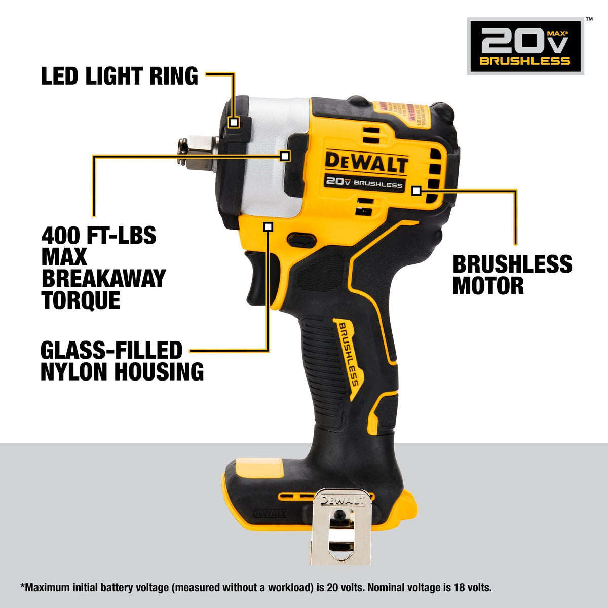 20V MAX Cordless Impact Driver and Impact Wrench Combo () by DEWALT – Black, Yellow, Model DCK242D2