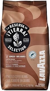 Lavazza Tierra! Selection Whole Bean Coffee Blend, Medium Roast, 2.2LB Bag , 100% Arabica, Rainforest Alliance Certified, sustainably grow