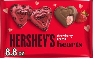 HERSHEY'S Strawberry Creme Flavored Hearts, Candy Bag, 8.8 oz