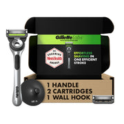 Labs Men's Razor Set by Gillette – 1 Count (Pack of 1), Metal, Silver and Black, Model CUNYAX