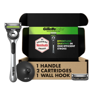 Labs Men's Razor Set by Gillette – 1 Count (Pack of 1), Metal, Silver and Black, Model CUNYAX