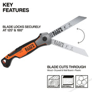 KLEIN TOOLS Multi-Purpose Jab Saw / Black/Orange / 1 Handsaws