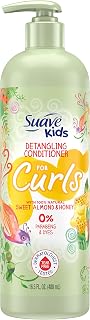 Suave Kids Naturals Curl Conditioner for Curly Hair, Sweet Almond & Honey, Dermatologist Tested and Tear-free, 16.5oz