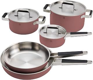 ZWILLING Pure 8-pc Stainless Steel Cookware Set, Rose