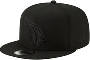 NFL 9FIFTY Black On Black Adjustable Snapback Hat Cap One Size Fits All (Arizona Cardinals) by New Era – Polyester, Arizona Cardinals Black, Model New Era