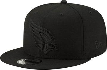 NFL 9FIFTY Black On Black Adjustable Snapback Hat Cap One Size Fits All (Arizona Cardinals) by New Era – Polyester, Arizona Cardinals Black, Model New Era