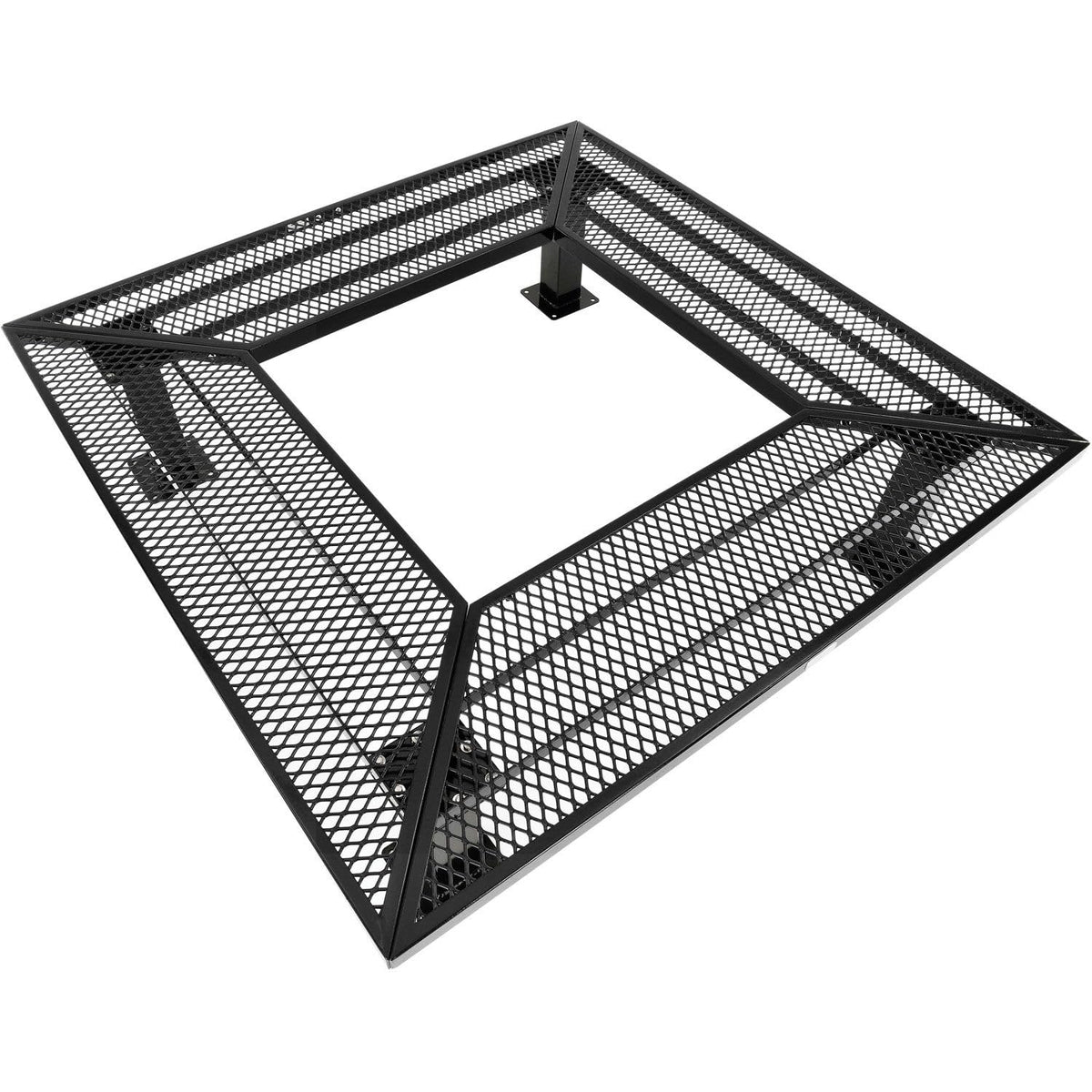 6' Square Outdoor Tree Bench by Global Industrial – 6 inches, Thermoplastic Coated Steel, Black, Model 277510BK