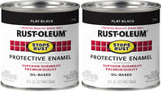 Rust-Oleum Flat Black / 8 Fl Oz (Pack of 2) / 1 Spray Paint
