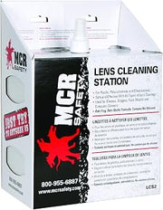 MCR Safety LCS2 Lens Cleaning Station with 16-Ounces Cleaning Solution, 1 Box of 300 Tissues