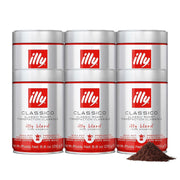 Ground Moka Coffee by illy – 8.8 Ounce (Pack of 6), Pack of 6, Model 8866