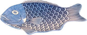 G.E.T. 370-12-BL Melamine Fish Serving Platter, 12" x 8.25", Blue (Set of 12) | Dishwasher safe, Shatterproof, Stackable design, Great for Dinner Portions, Fish, Seafood, Entrees and Table Service
