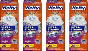 Hefty Ultra Strong Tall Kitchen Trash Bags, Fabuloso Scent, 13 Gallon 25 Count (Pack of 4)