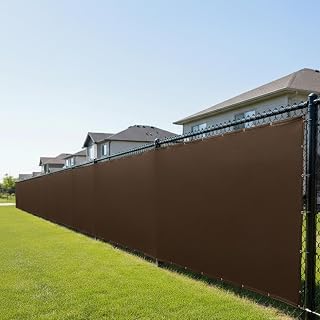 FenceScreen 200 Series Privacy Screen Cover, 10 Colors (Chocolate Brown) | Plus Custom Knitted Polyethylene and Any Size | Heavy Duty | UV & Weather Resistant | Easy Install
