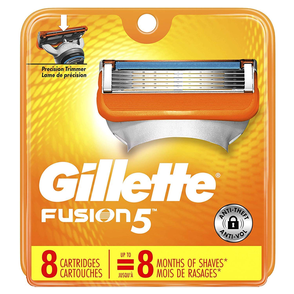 Fusion 5 Power Cartridges 8 ea by Gillette – 8 Count (Pack of 1), Model 261416