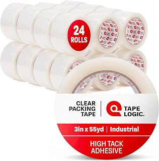 Tape Logic Packing Tape (24-Rolls), 3" x 55 yd 3.5 Mil - Industrial Strength Packaging Tape Refill for Shipping, Moving, Order Fulfillment, Acrylic 3.5 Mil