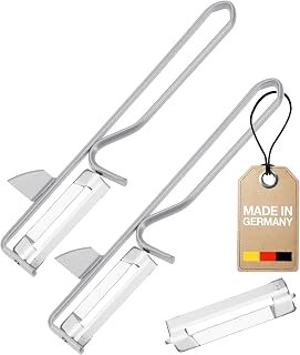 Westmark 2 Universal Peelers / Pendulum Peelers with 1 Replacement Blade, Steel, Stainless Steel/Steel, Coated, Silver, 161022E6